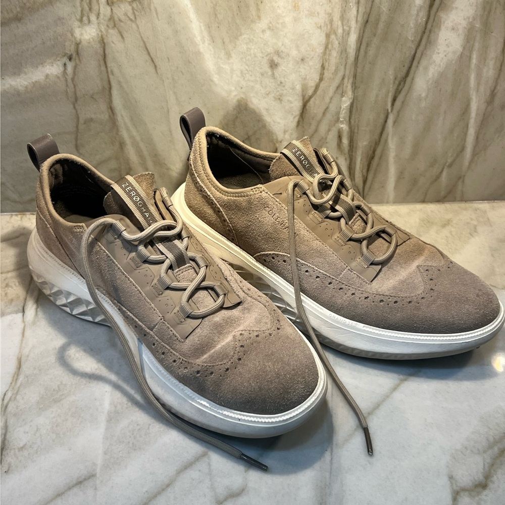 Cole Haan Men's Zerogrand Taupe Sneakers with White Sole Size 10